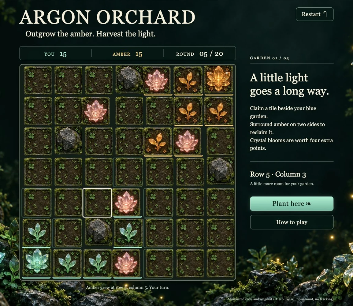 Argon Orchard gameplay