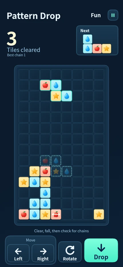 图案落块 | Pattern Drop gameplay